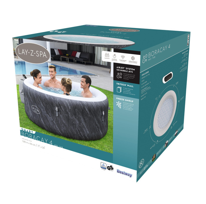 Bestway Lay-Z-Spa Boracay 4 spabad Ø180 cm
